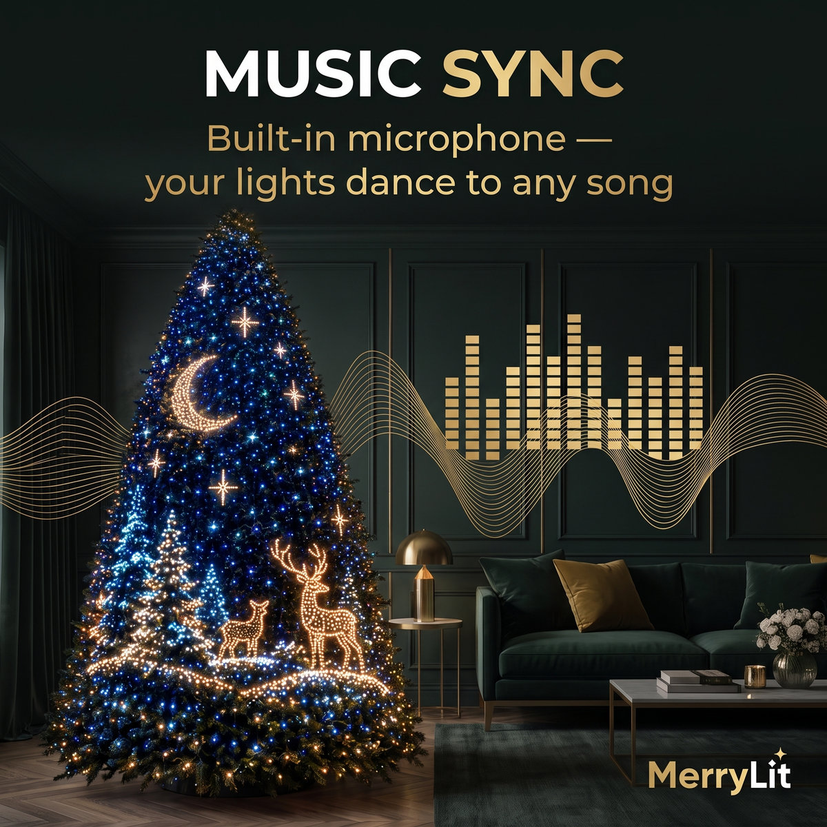 MerryLit™ Smart Pixel LED Christmas Tree Lights | 16M Colours, App + Remote